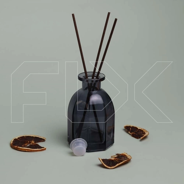 Флакон для аромадиффузора, граненый, 130 мл (черный) 0_D008-130-BLACK