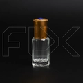 Флакон-роллер 6мл, стеклянный со стеклянным роликом, синий камень 0_M170-6 BLUE