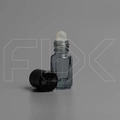 Флакон-роллер 3мл, стеклянный со стеклянным роликом (черный) 0_M110-3:DW BLACK