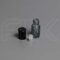 Флакон-роллер 3мл, стеклянный со стеклянным роликом (черный) 0_M110-3:DW BLACK