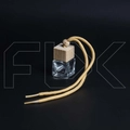 Автофлакон, 6 мл, квадрат, бежевый шнурок (кратно 20) 0_AF011-6 BEIGE