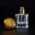 Атомайзер, 30мл, квадрат, золотая крышка/пластик 0_S220-30 GOLD