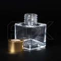 Флакон для аромадиффузора, 50мл, квадрат (золотистый) 0_D002-50-GOLD