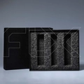 Коробочка с черной вкладкой для помадок 5 мл, черный 0_K015-135x110x30 (P001-5)-BLACK