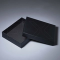 Коробочка с черной вкладкой для помадок 10 мл, черный 0_K015-135x110x30 (P001-10)-BLACK