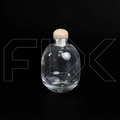 Новинка Флакон для аромадиффузора, 255мл, прозрачный, деревянная пробка 0_D037-255-CLEAR
