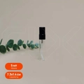 Атомайзер-карандаш 5мл, прозрачное стекло, черная металлическая крышка 0_S004-5 BLACK