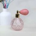 Новинка Атомайзер стеклянный с грушей, розовое стекло, 100мл 0_S150-100 PINK