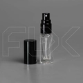 Атомайзер, прозрачное толстое стекло, черная крышка, 5мл 0_S068-5 BLACK