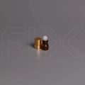Флакон-роллер 1мл, коричневое стекло со стеклянным роликом (кратно 5) M100-1