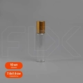 Флакон-роллер 10мл, прозрачное стекло со стеклянным роликом (кратно 5) M101-10