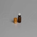 Флакон-роллер 3 мл, коричневое стекло со стеклянным роликом (кратно 5) M100-3