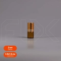Флакон-роллер 2мл, коричневое стекло со стеклянным роликом (кратно 5) M100-2