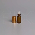 Флакон-роллер 5мл, коричневое стекло со стеклянным роликом (кратно 5) M100-5