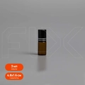 Флакон-роллер 3 мл, коричневое стекло со стеклянным роликом (кратно 5) M100-3