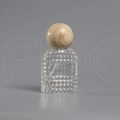 Атомайзер, 26мл, узорное стекло, светлая круглая крышка/дерево 0_S282-26 LIGHT