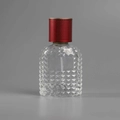 Атомайзер, 50мл, узорное стекло, красная крышка/пластик 0_S377-50 RED